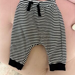 Striped Black and White Kids Bottoms